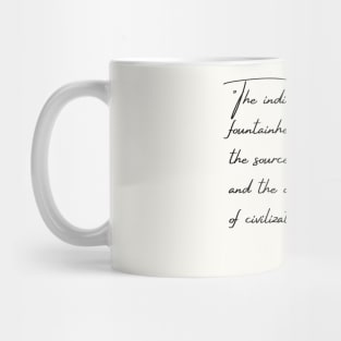 A Quote about Individuality from "The Fountainhead" by Ayn Rand Mug